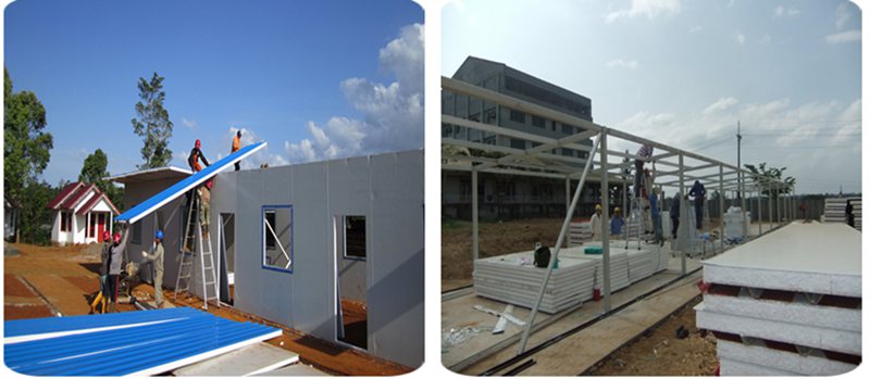 steel constructure with roof panels steel constructure with roof panels